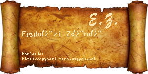 Egyházi Zénó névjegykártya